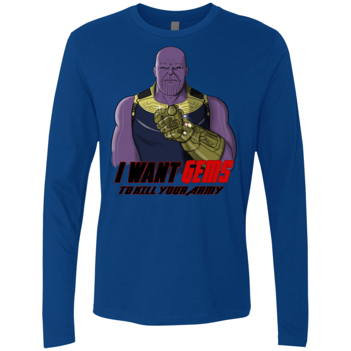 T-Shirts Royal / S Thanos Sam Men's Premium Long Sleeve