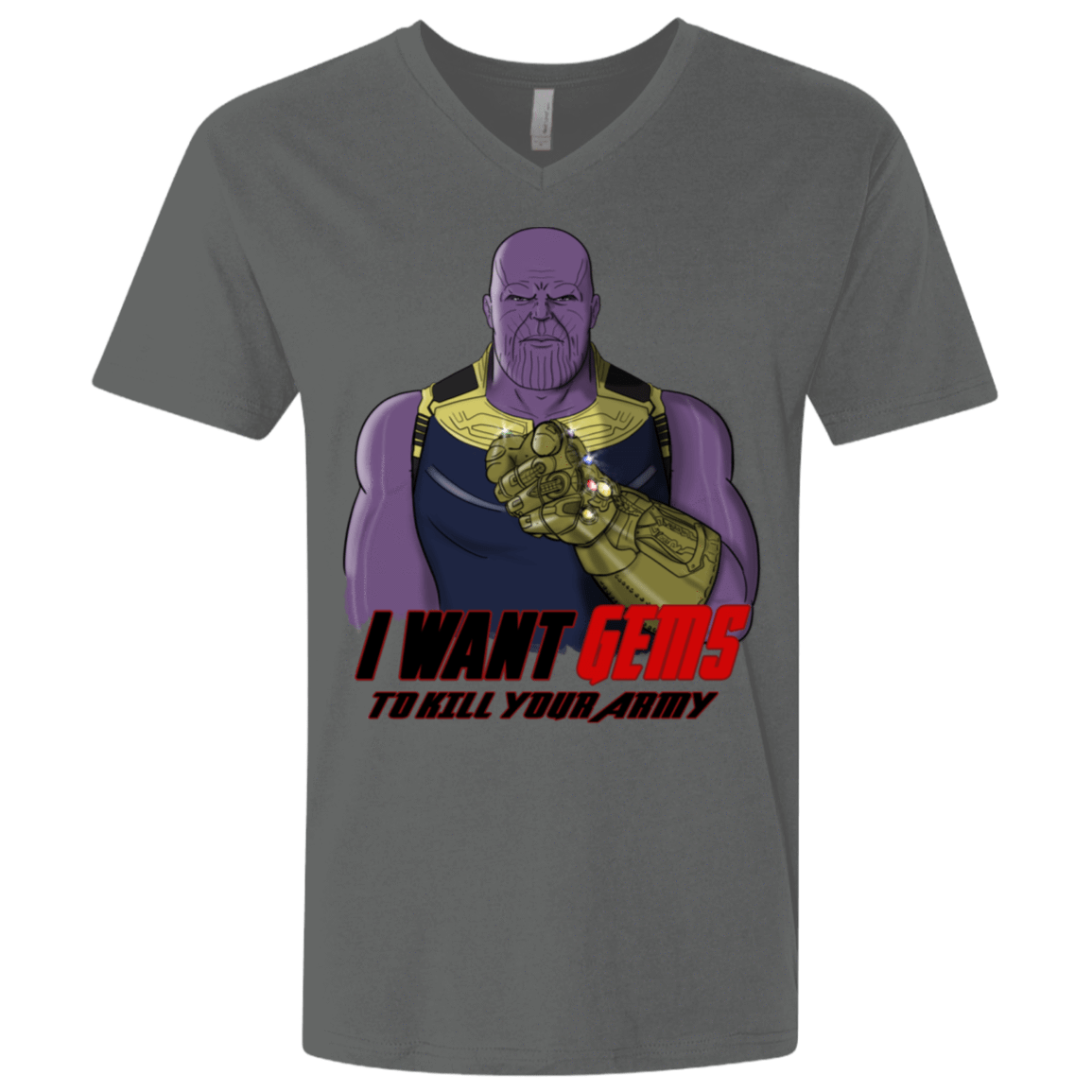 T-Shirts Heavy Metal / X-Small Thanos Sam Men's Premium V-Neck