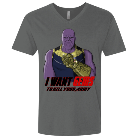 T-Shirts Heavy Metal / X-Small Thanos Sam Men's Premium V-Neck