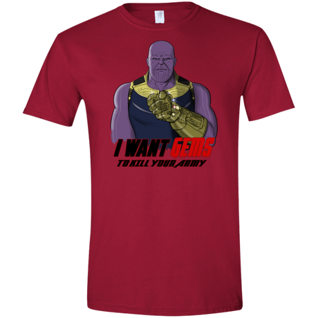 T-Shirts Cardinal Red / S Thanos Sam Men's Semi-Fitted Softstyle