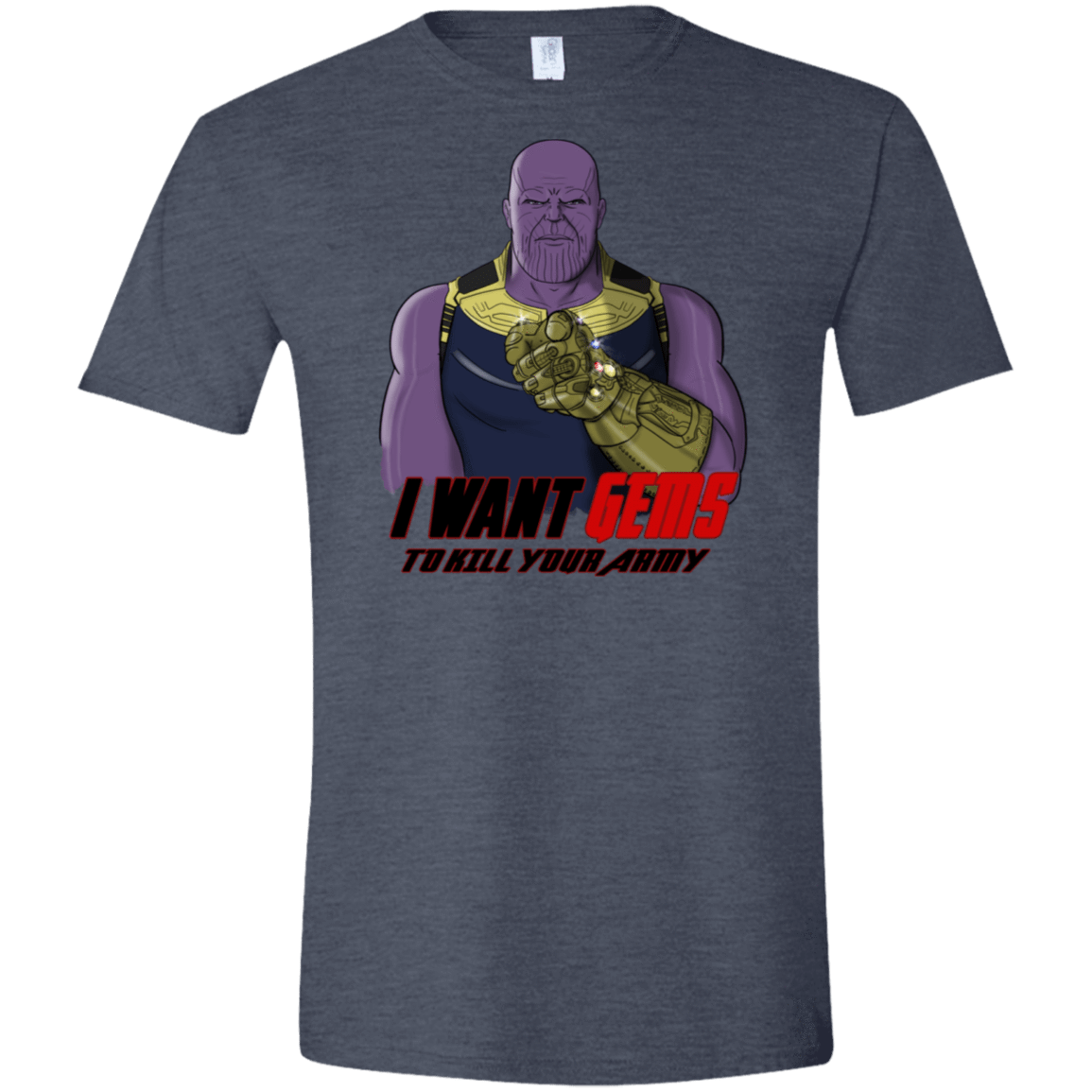 T-Shirts Heather Navy / S Thanos Sam Men's Semi-Fitted Softstyle