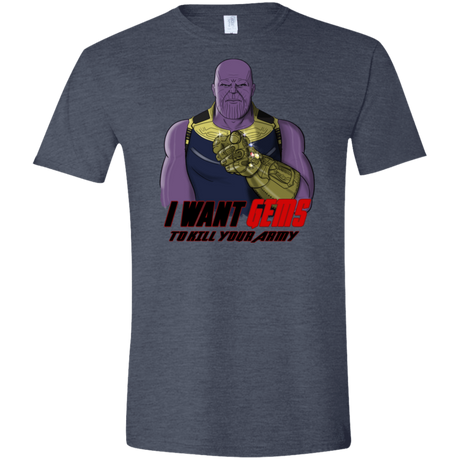 T-Shirts Heather Navy / S Thanos Sam Men's Semi-Fitted Softstyle