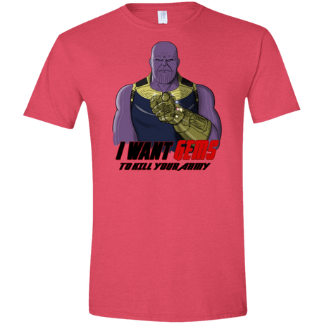 T-Shirts Heather Red / S Thanos Sam Men's Semi-Fitted Softstyle