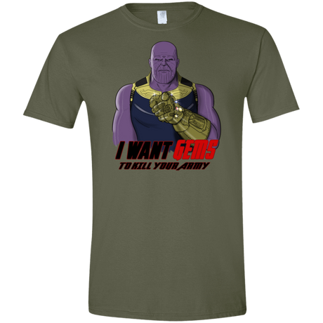 T-Shirts Military Green / S Thanos Sam Men's Semi-Fitted Softstyle