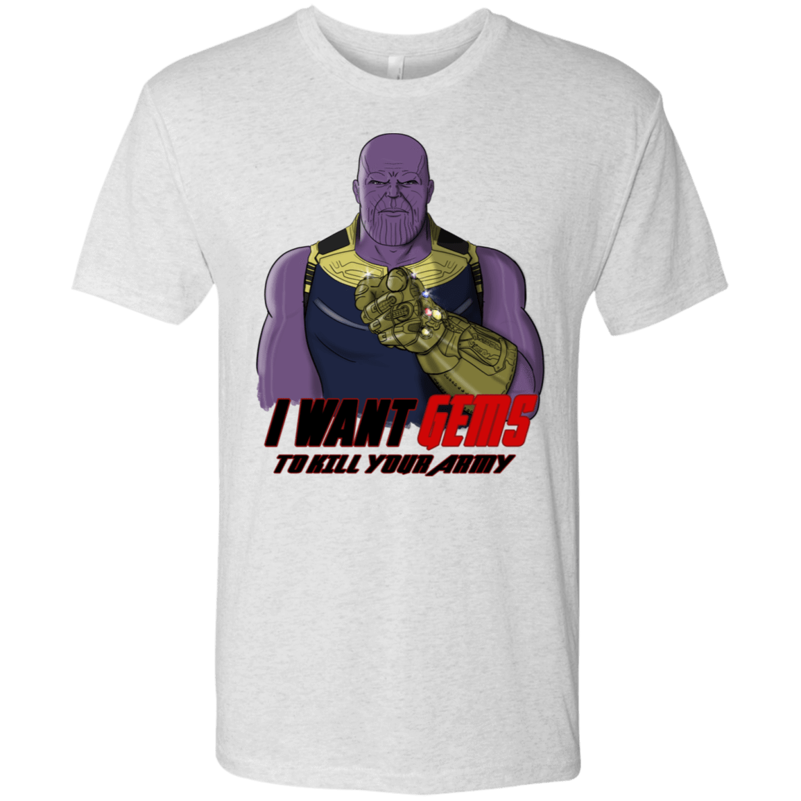 T-Shirts Heather White / S Thanos Sam Men's Triblend T-Shirt