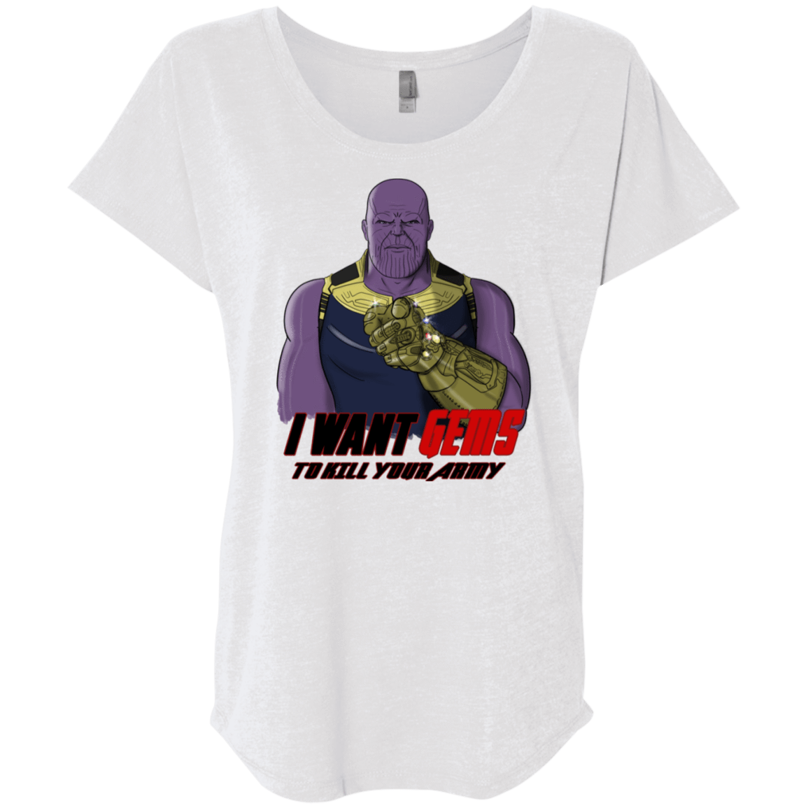 T-Shirts Heather White / X-Small Thanos Sam Triblend Dolman Sleeve