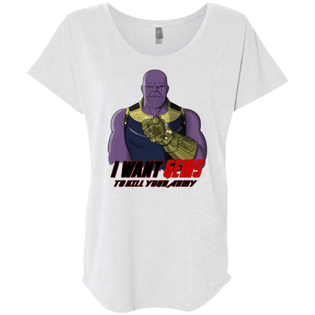 T-Shirts Heather White / X-Small Thanos Sam Triblend Dolman Sleeve