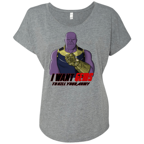 T-Shirts Premium Heather / X-Small Thanos Sam Triblend Dolman Sleeve