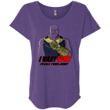 T-Shirts Purple Rush / X-Small Thanos Sam Triblend Dolman Sleeve