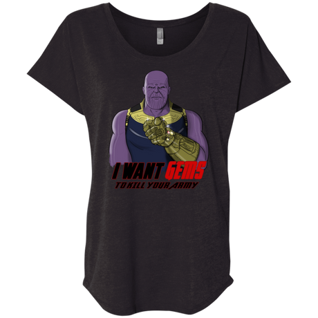 T-Shirts Vintage Black / X-Small Thanos Sam Triblend Dolman Sleeve