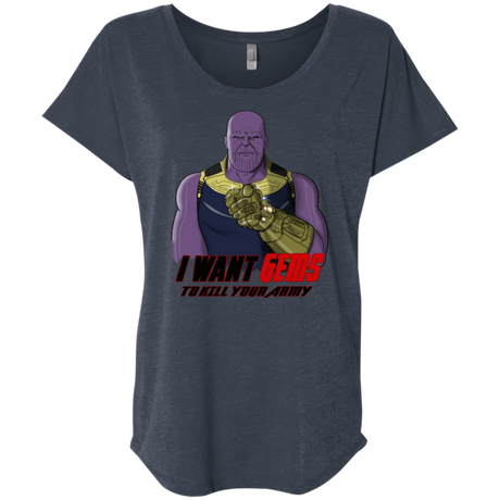 T-Shirts Vintage Navy / X-Small Thanos Sam Triblend Dolman Sleeve