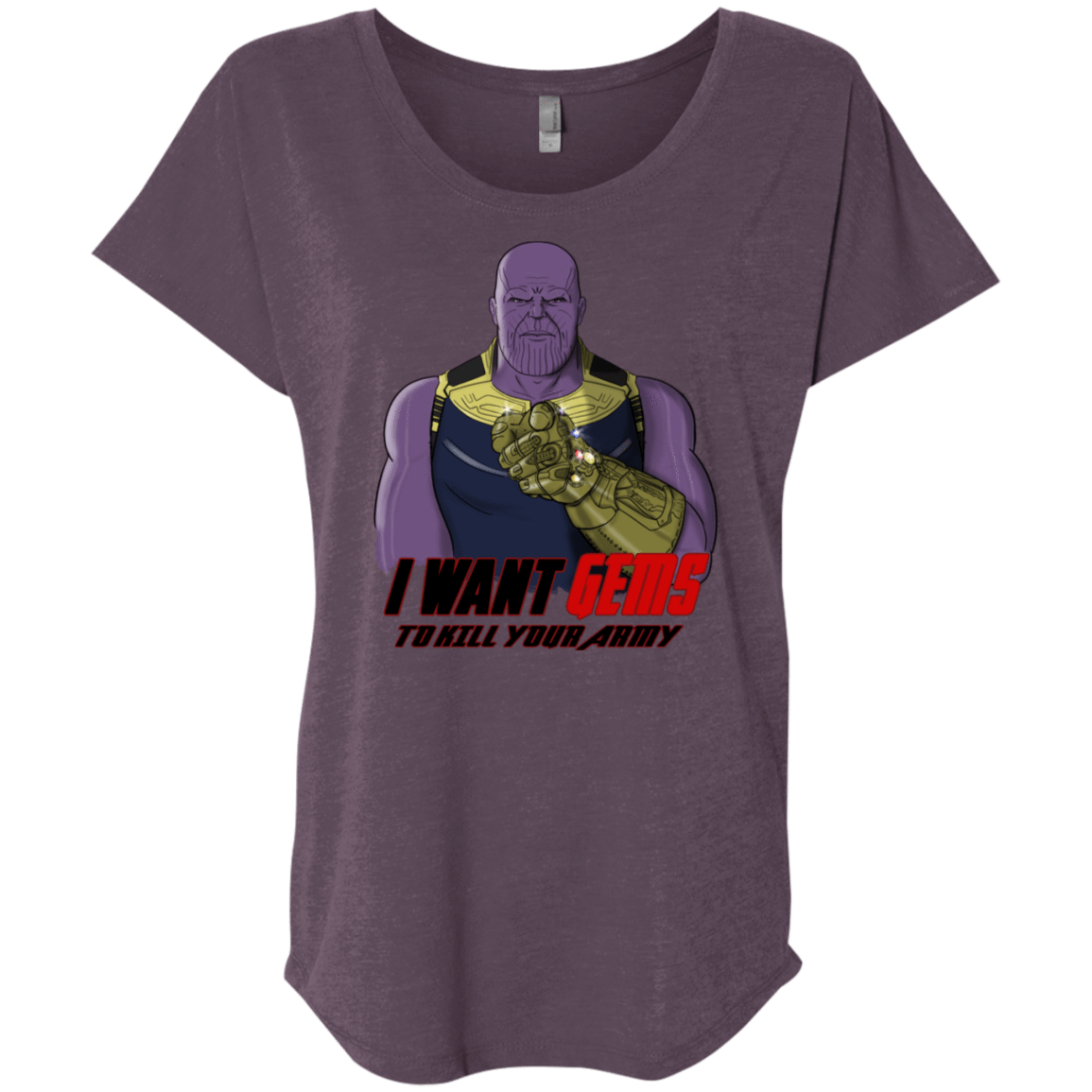 T-Shirts Vintage Purple / X-Small Thanos Sam Triblend Dolman Sleeve