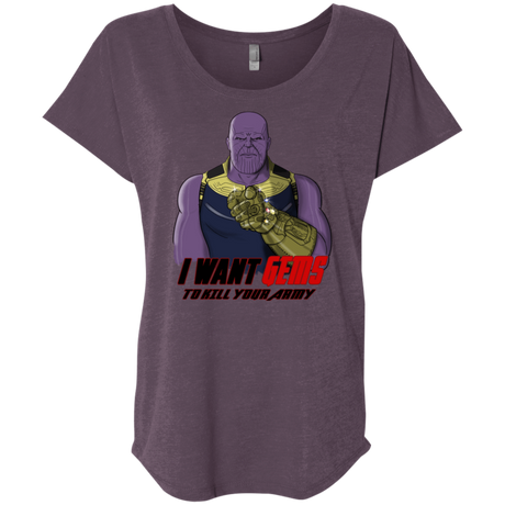 T-Shirts Vintage Purple / X-Small Thanos Sam Triblend Dolman Sleeve