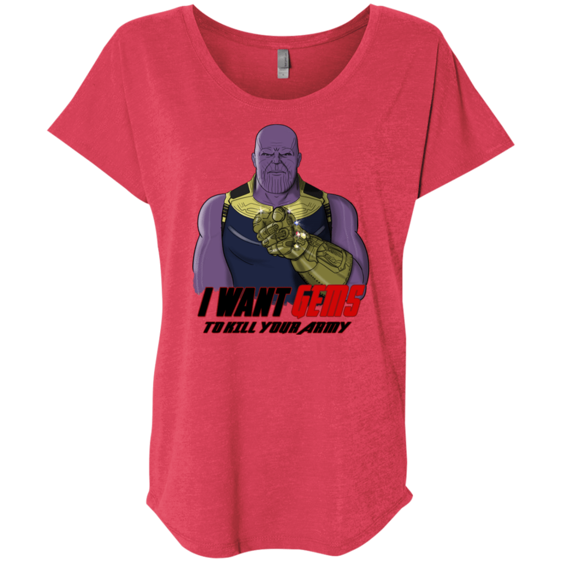 T-Shirts Vintage Red / X-Small Thanos Sam Triblend Dolman Sleeve