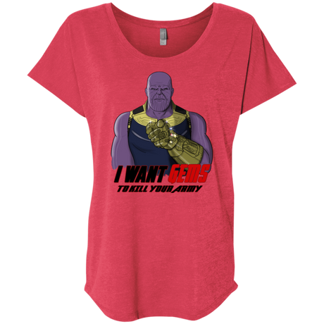 T-Shirts Vintage Red / X-Small Thanos Sam Triblend Dolman Sleeve