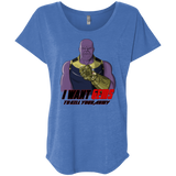 T-Shirts Vintage Royal / X-Small Thanos Sam Triblend Dolman Sleeve