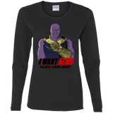 T-Shirts Black / S Thanos Sam Women's Long Sleeve T-Shirt