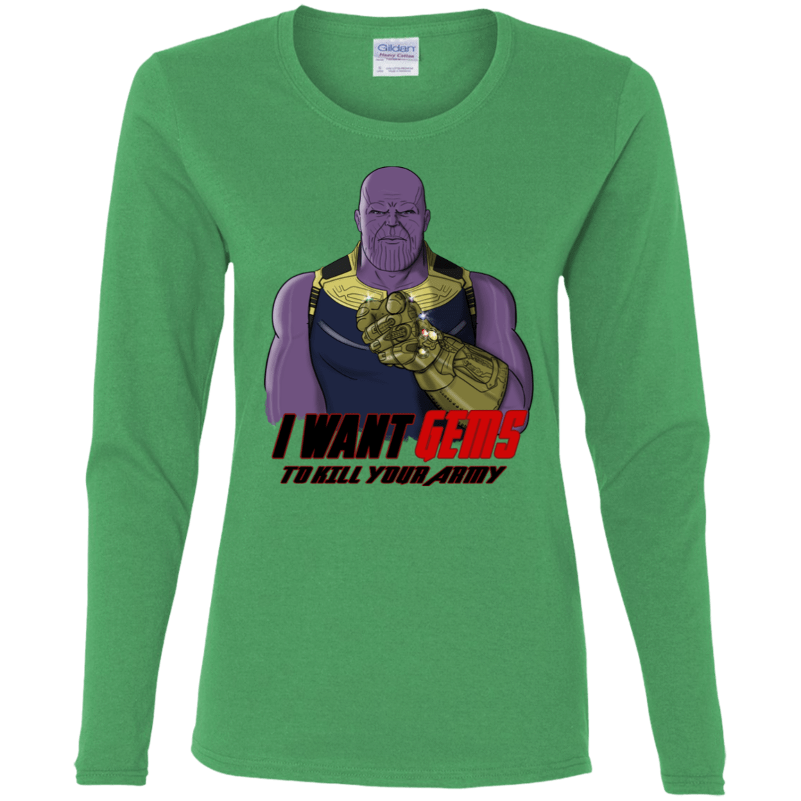 T-Shirts Irish Green / S Thanos Sam Women's Long Sleeve T-Shirt