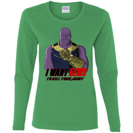 T-Shirts Irish Green / S Thanos Sam Women's Long Sleeve T-Shirt