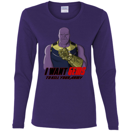 T-Shirts Purple / S Thanos Sam Women's Long Sleeve T-Shirt