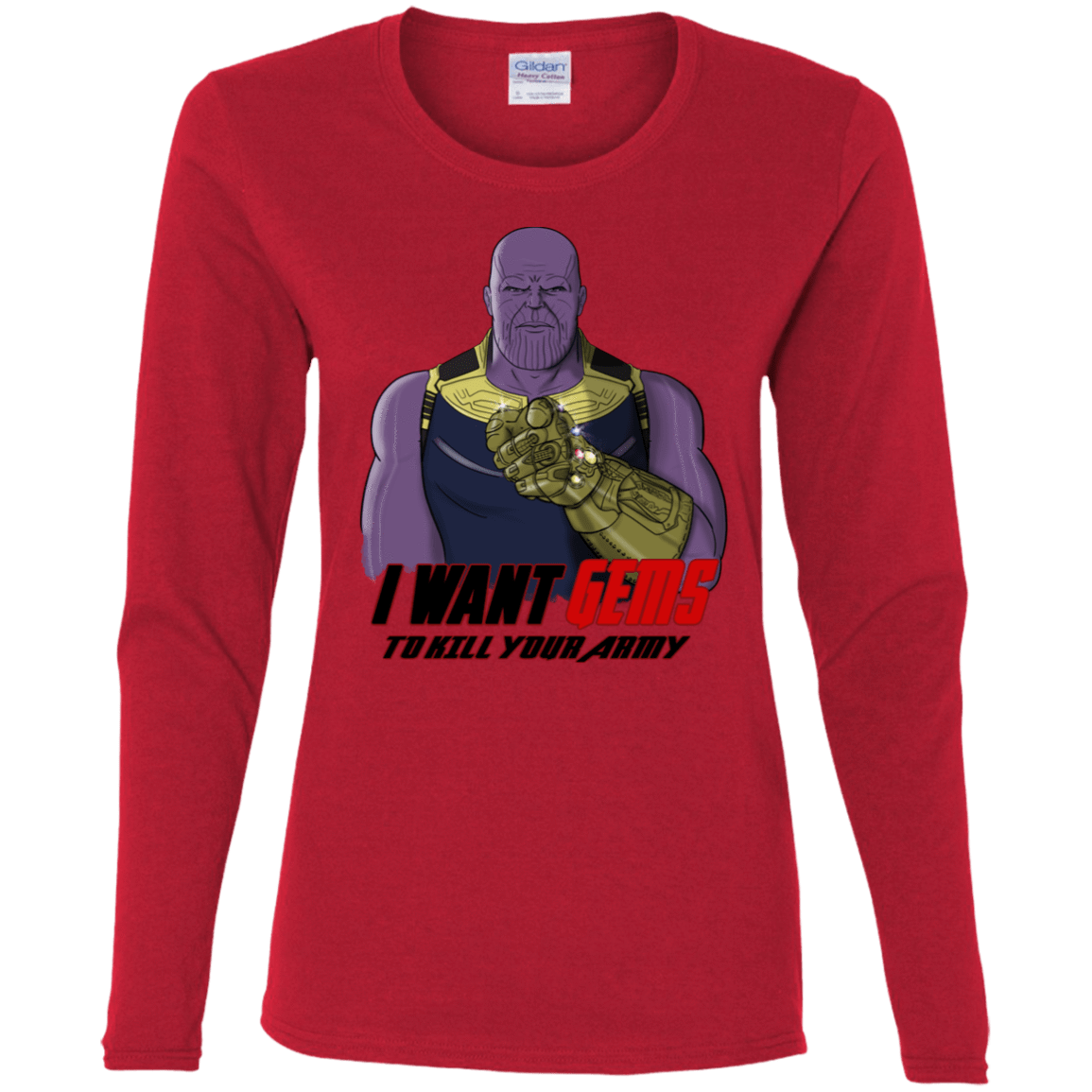 T-Shirts Red / S Thanos Sam Women's Long Sleeve T-Shirt