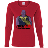 T-Shirts Red / S Thanos Sam Women's Long Sleeve T-Shirt