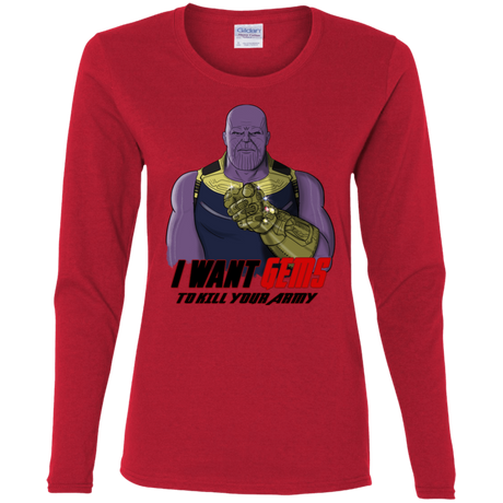 T-Shirts Red / S Thanos Sam Women's Long Sleeve T-Shirt