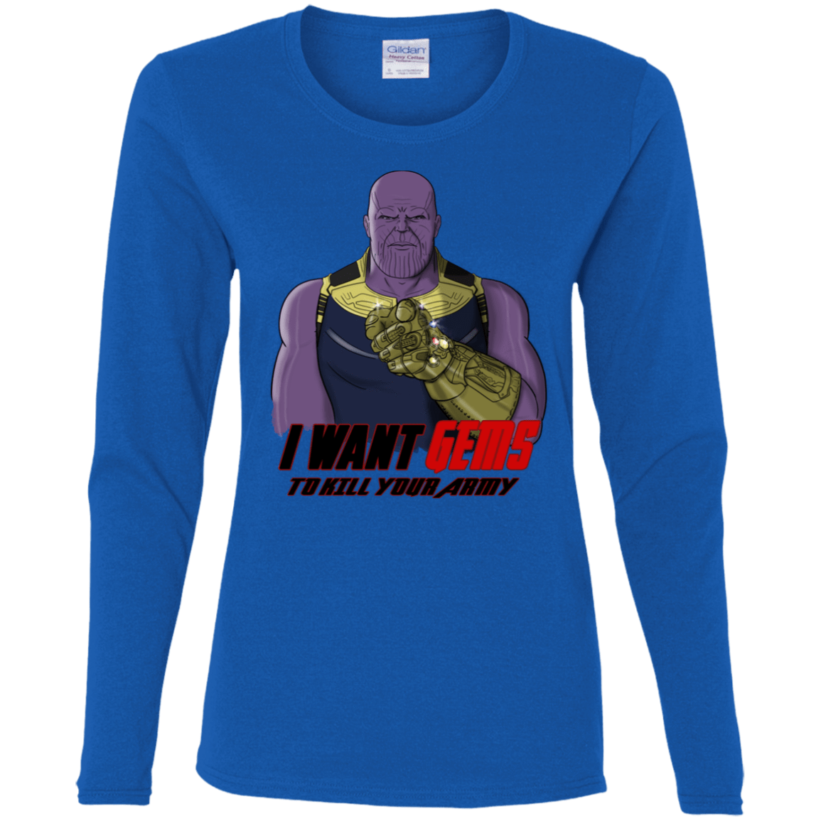 T-Shirts Royal / S Thanos Sam Women's Long Sleeve T-Shirt