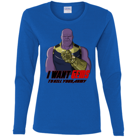 T-Shirts Royal / S Thanos Sam Women's Long Sleeve T-Shirt