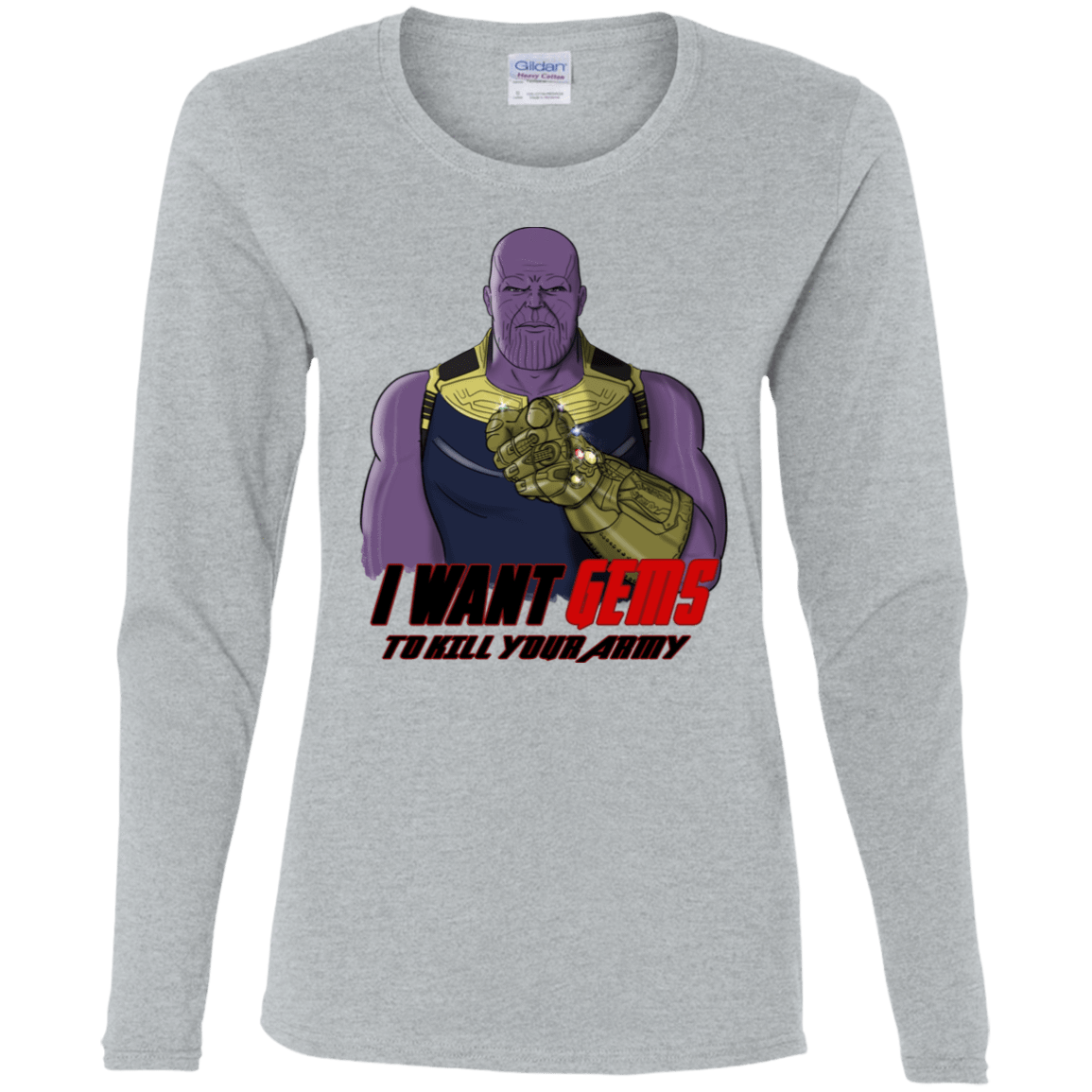 T-Shirts Sport Grey / S Thanos Sam Women's Long Sleeve T-Shirt