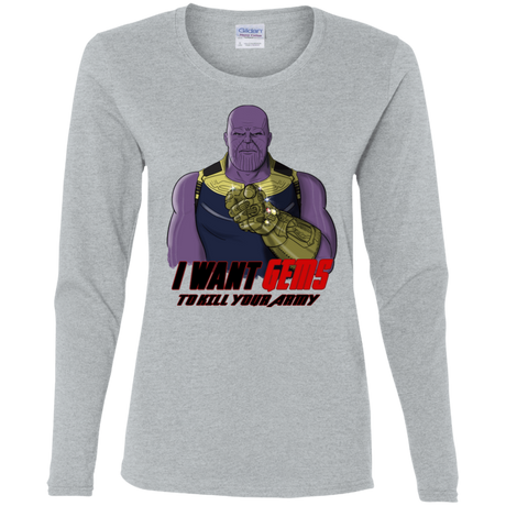 T-Shirts Sport Grey / S Thanos Sam Women's Long Sleeve T-Shirt