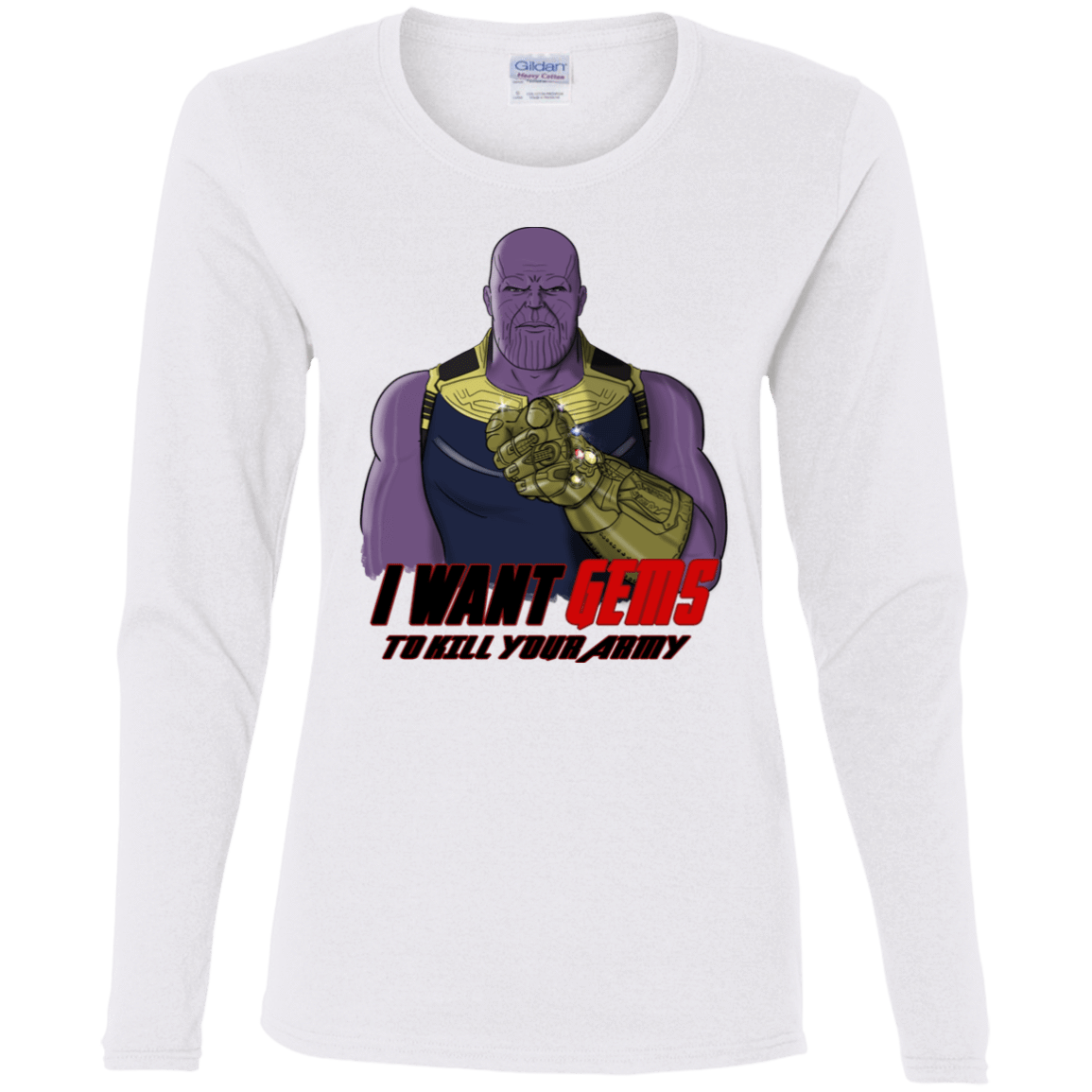 T-Shirts White / S Thanos Sam Women's Long Sleeve T-Shirt