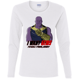 T-Shirts White / S Thanos Sam Women's Long Sleeve T-Shirt