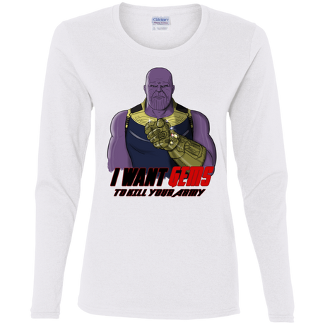 T-Shirts White / S Thanos Sam Women's Long Sleeve T-Shirt