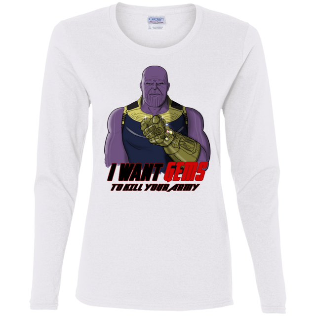 T-Shirts White / S Thanos Sam Women's Long Sleeve T-Shirt