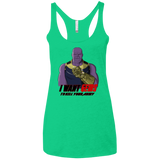 T-Shirts Envy / X-Small Thanos Sam Women's Triblend Racerback Tank