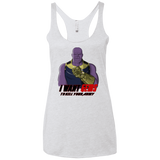 T-Shirts Heather White / X-Small Thanos Sam Women's Triblend Racerback Tank