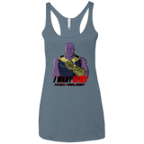 T-Shirts Indigo / X-Small Thanos Sam Women's Triblend Racerback Tank