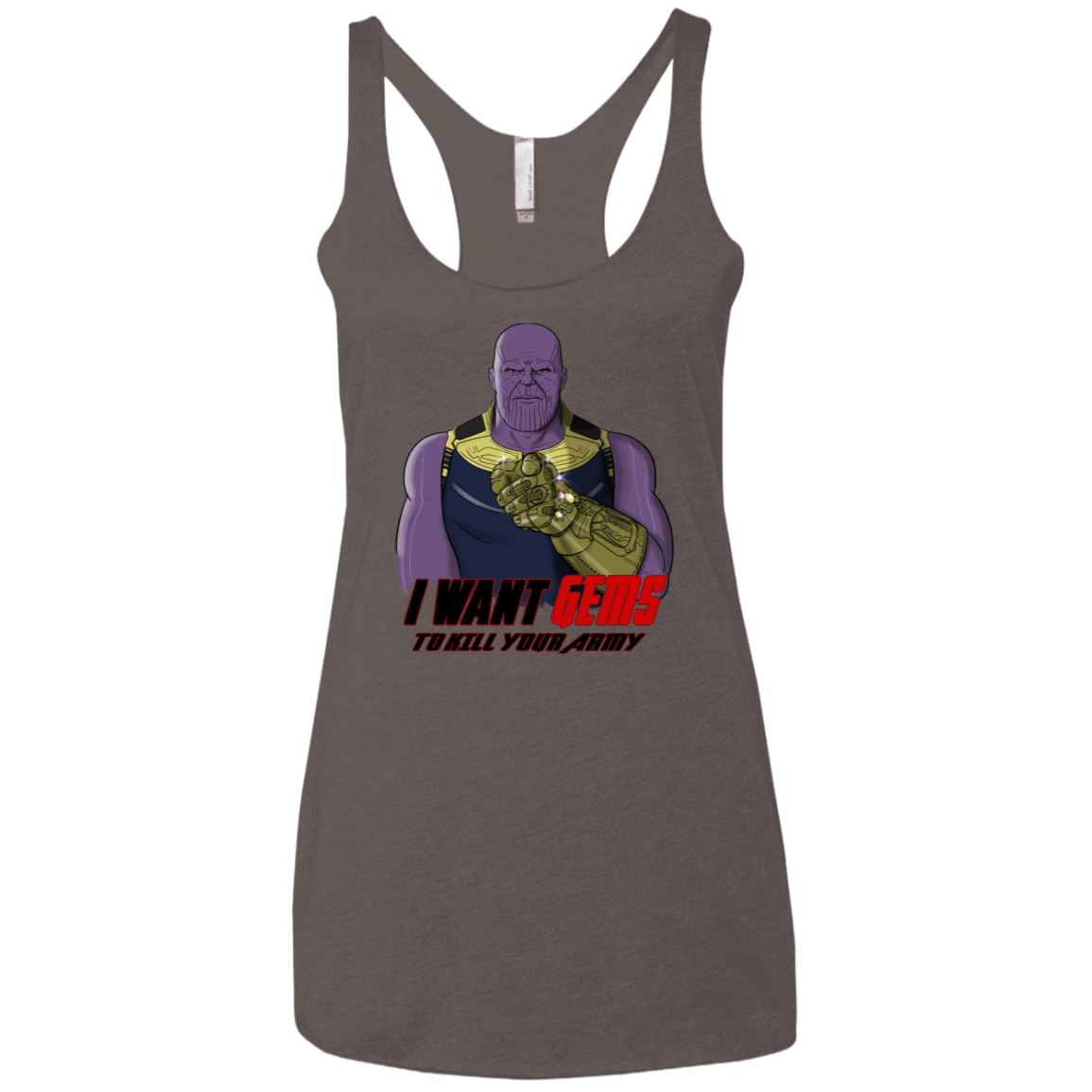 T-Shirts Macchiato / X-Small Thanos Sam Women's Triblend Racerback Tank