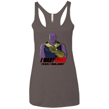 T-Shirts Macchiato / X-Small Thanos Sam Women's Triblend Racerback Tank