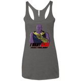 T-Shirts Premium Heather / X-Small Thanos Sam Women's Triblend Racerback Tank