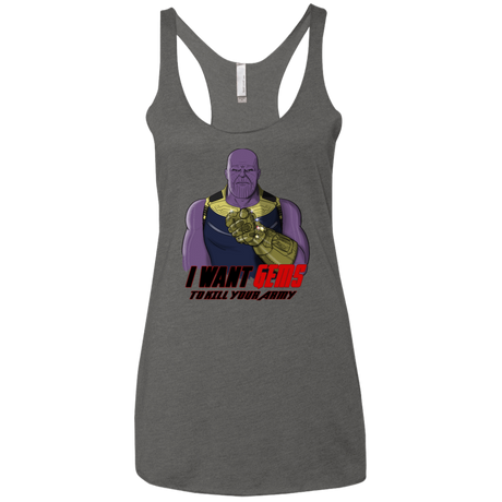 T-Shirts Premium Heather / X-Small Thanos Sam Women's Triblend Racerback Tank