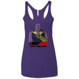 T-Shirts Purple Rush / X-Small Thanos Sam Women's Triblend Racerback Tank