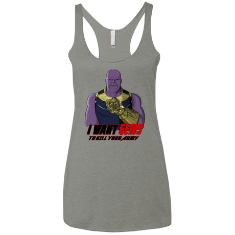 T-Shirts Venetian Grey / X-Small Thanos Sam Women's Triblend Racerback Tank