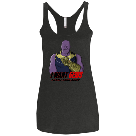 T-Shirts Vintage Black / X-Small Thanos Sam Women's Triblend Racerback Tank