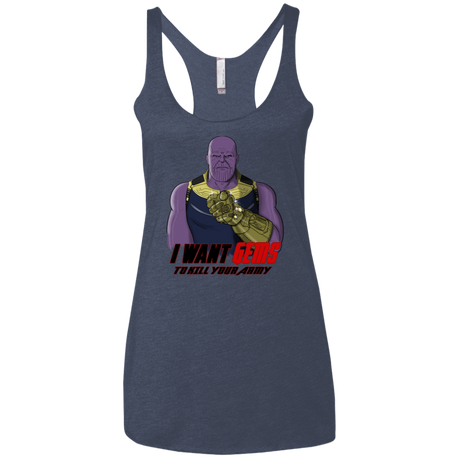 T-Shirts Vintage Navy / X-Small Thanos Sam Women's Triblend Racerback Tank