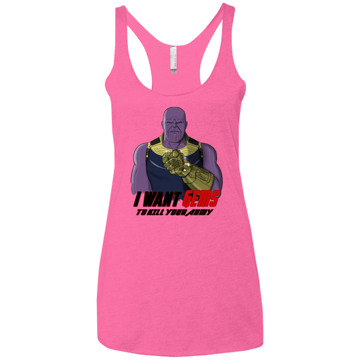 T-Shirts Vintage Pink / X-Small Thanos Sam Women's Triblend Racerback Tank