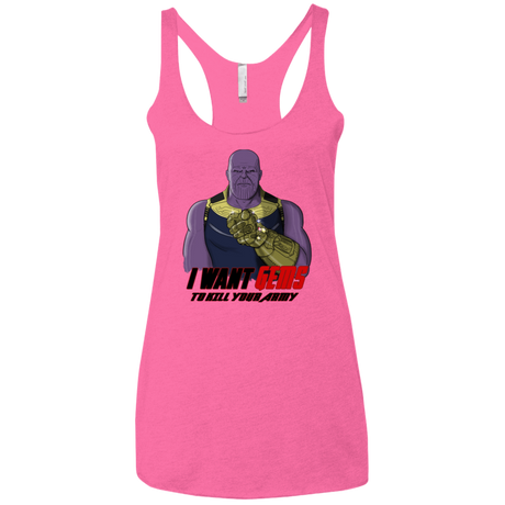 T-Shirts Vintage Pink / X-Small Thanos Sam Women's Triblend Racerback Tank