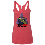 T-Shirts Vintage Red / X-Small Thanos Sam Women's Triblend Racerback Tank