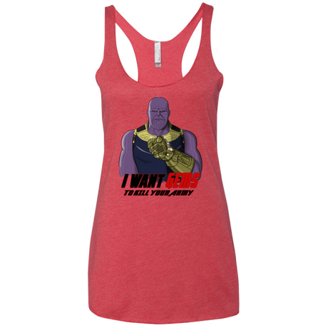 T-Shirts Vintage Red / X-Small Thanos Sam Women's Triblend Racerback Tank